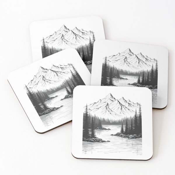Item preview, Nature Landscape Line Art  designed and sold by VibeTCreations.