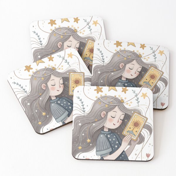 Item preview, The Star Tarot Astral Girl Sticker designed and sold by DuskTillDown.