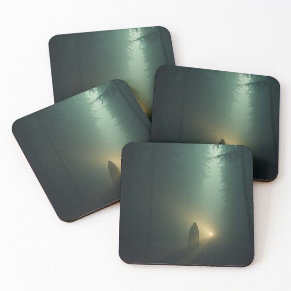 Item preview, Mystic Wanderer - Cloaked Figure in Foggy Woods designed and sold by VA Design.