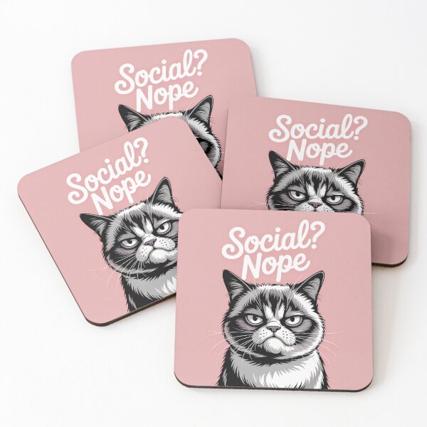 Item preview, Social Nope Meme designed and sold by ThreadCultureAU.