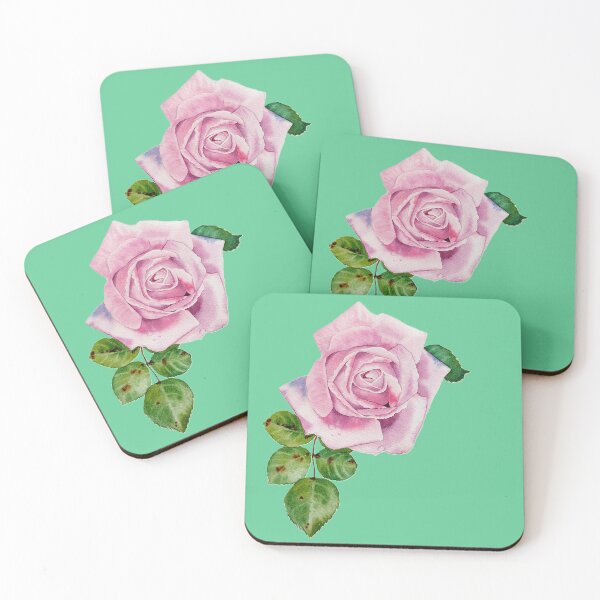Item preview, Watercolor Pink rose with rain drops designed and sold by Yarlseri.