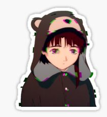 Lain glitch Sticker