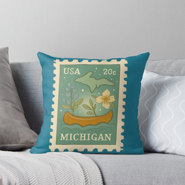 Item preview, Michigan State Stamp  designed and sold by Peachanddaisy.