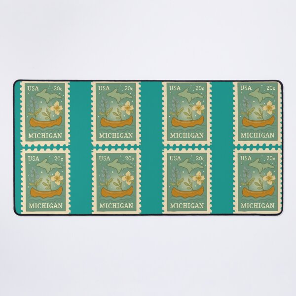 Item preview, Michigan State Stamp designed and sold by Peachanddaisy.