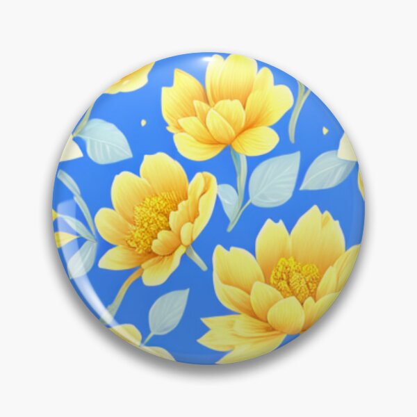 Item preview, Yellow Flower on Blue 2 designed and sold by RivehArt.