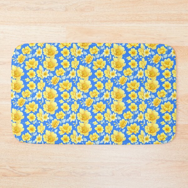 Item preview, Yellow Flower on Blue 2 designed and sold by RivehArt.