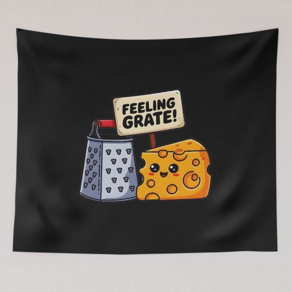 Item preview, Feeling Grate | Cute Cheese and Grater Pun For Food Lovers designed and sold by ViktoonShirts.
