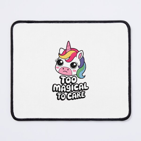 Item preview, Too Magical To Care - Cute Kawaii Unicorn Quote For Girls designed and sold by ViktoonShirts.