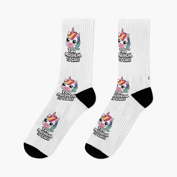 Item preview, Too Magical To Care - Cute Kawaii Unicorn Quote For Girls  designed and sold by ViktoonShirts.