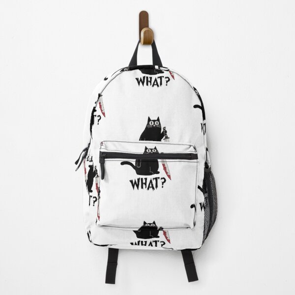 Item preview, Cute But Psycho Cat Funny Dark Humor Black Cat With Knife designed and sold by ViktoonShirts.