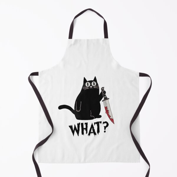 Item preview, Cute But Psycho Cat Funny Dark Humor Black Cat With Knife designed and sold by ViktoonShirts.