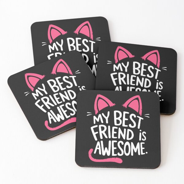 Item preview, My Best Friend Is Awesome – Cute Cat Ears For Cat Lovers and Besties designed and sold by ViktoonShirts.