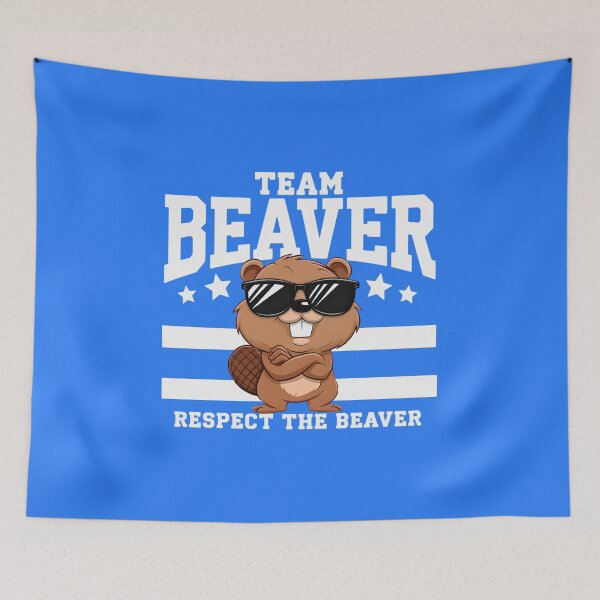 Item preview, Team Beaver Funny Cool Mascot Respect the Beaver For Animal Fans designed and sold by ViktoonShirts.