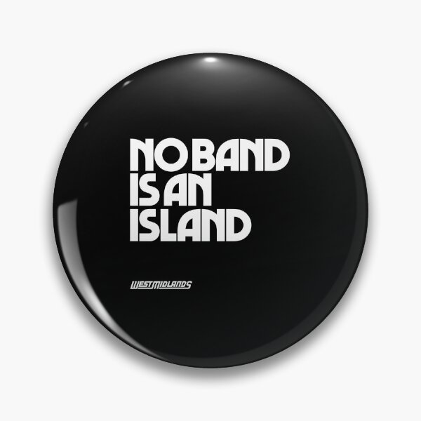 Item preview, No Band Is an Island - West Midlands - John Donne (White logo) designed and sold by West Midlands Church of Merch.