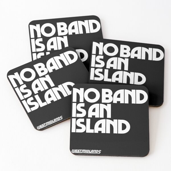 Item preview, No Band Is an Island - West Midlands - John Donne (White logo) designed and sold by West Midlands Church of Merch.