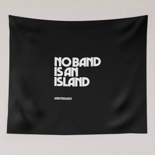 Item preview, No Band Is an Island - West Midlands - John Donne (White logo) designed and sold by West Midlands Church of Merch.