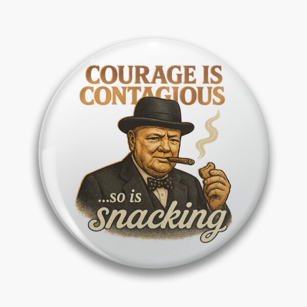 Item preview, Sir Winston Churchill - Courage is Contagious – Churchill with a Twist designed and sold by Neonyx2020.