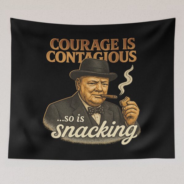 Item preview, Sir Winston Churchill - Courage is Contagious – Churchill with a Twist designed and sold by Neonyx2020.