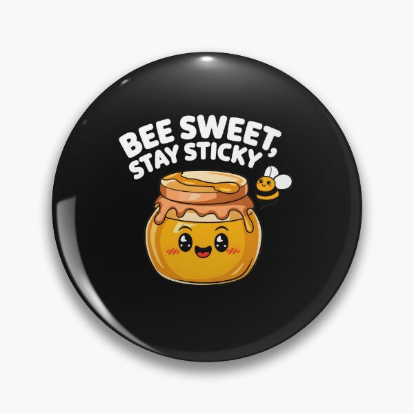 Item preview, Bee Sweet Stay Sticky Cute Kawaii Honey Jar And Smiling Bee  designed and sold by ViktoonShirts.
