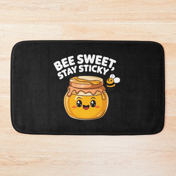 Item preview, Bee Sweet Stay Sticky Cute Kawaii Honey Jar And Smiling Bee  designed and sold by ViktoonShirts.