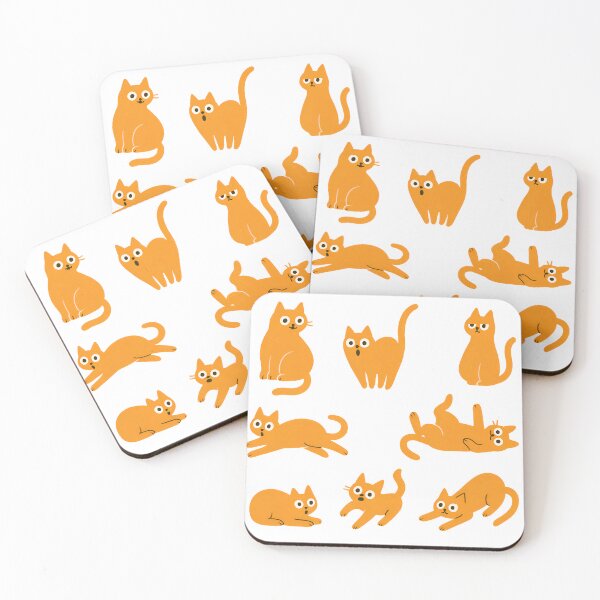 Item preview, orange tabby cats funny different expression minimalistic  set designed and sold by Cuddleblossom.