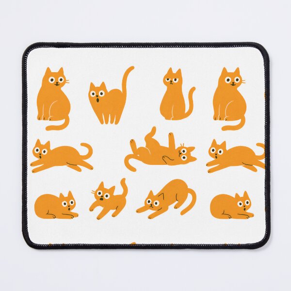 Item preview, orange tabby cats funny different expression minimalistic set designed and sold by Cuddleblossom.