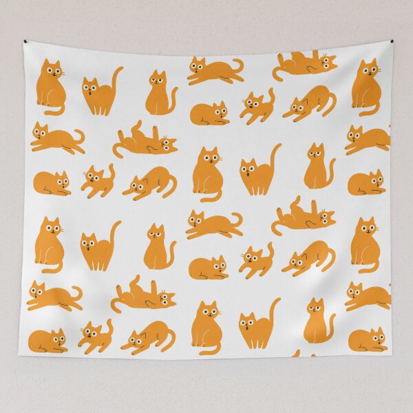 Item preview, orange tabby cats funny different expression minimalistic  set designed and sold by Cuddleblossom.