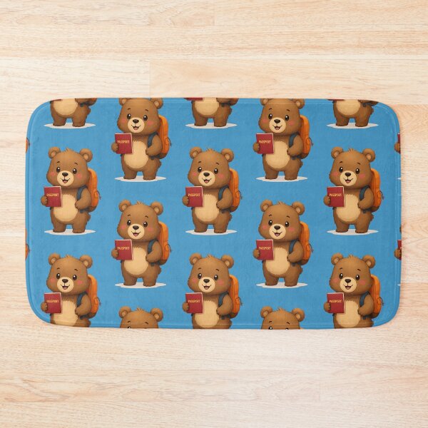 Item preview, Travel Bear with Backpack and Passport designed and sold by Fikuall.