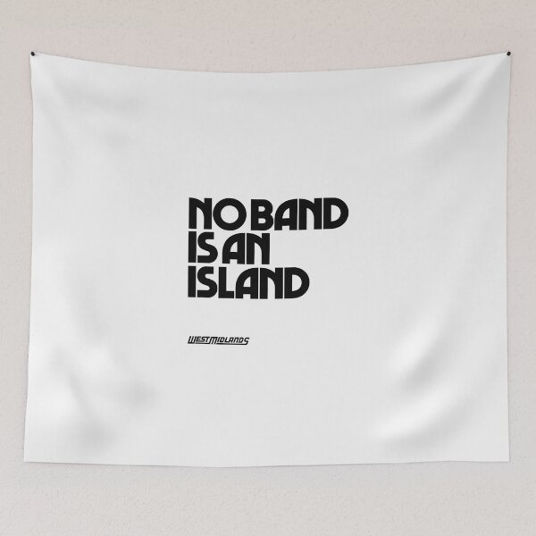 Item preview, No Band Is an Island - West Midlands - John Donne (Black logo) designed and sold by West Midlands Church of Merch.