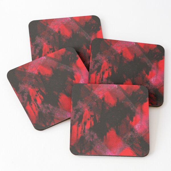 Item preview, Grunge Red Smear Abstract Plaid Texture Pattern designed and sold by bubblegoth.