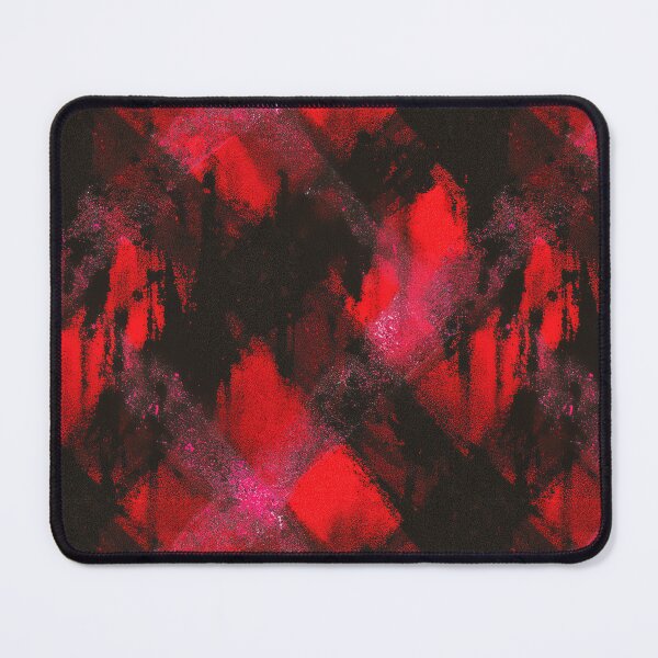 Item preview, Grunge Red Smear Abstract Plaid Texture Pattern designed and sold by bubblegoth.