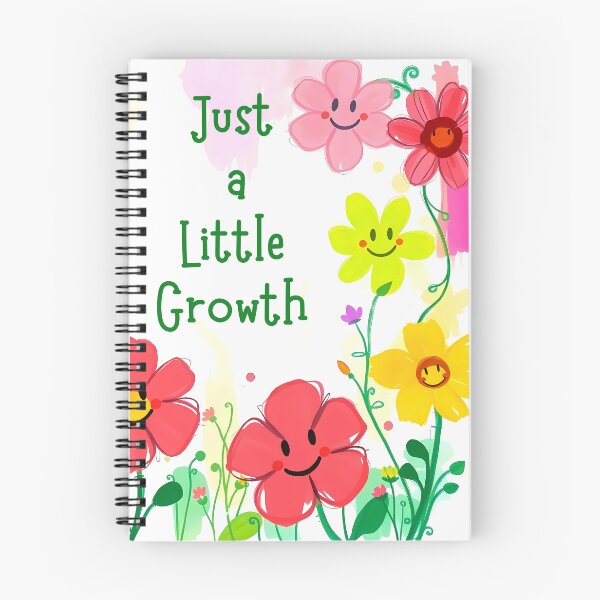 Item preview, Just a Little Growth – Floral Notebook for Self-Reflection, Healing & Everyday Progress designed and sold by Pandi-makes.