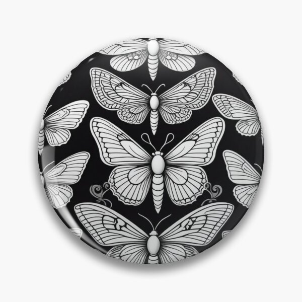 Item preview, Vintage Moth Illustration – Botanical White Line Art Insect Design designed and sold by Fiona-Lynn Designs.