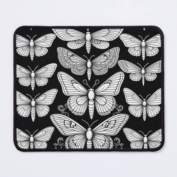 Item preview, Vintage Moth Illustration – Botanical White Line Art Insect Design designed and sold by Fiona-Lynn Designs.