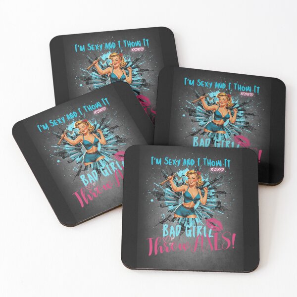 Item preview, Bad Girlz Axe - Axe Knife Hatchet Throwing Poster designed and sold by Bad Girlz Axe.