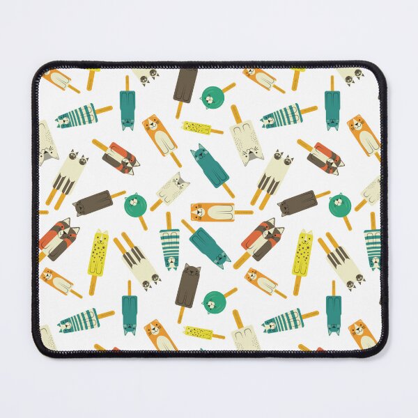 Item preview, Catsicles Pattern – Whimsical Cat Popsicles in 9 Frosty Flavors	 designed and sold by Victor Shadehorn.