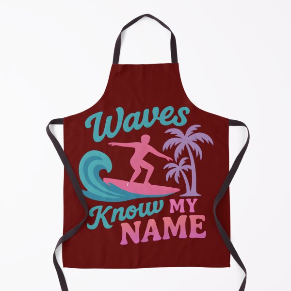 Item preview, Waves Know My Name – Retro Surf Style Summer T-Shirt Design designed and sold by Maximilianos.