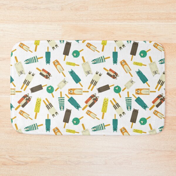 Item preview, Catsicles Pattern – Whimsical Cat Popsicles in 9 Frosty Flavors	 designed and sold by Victor Shadehorn.