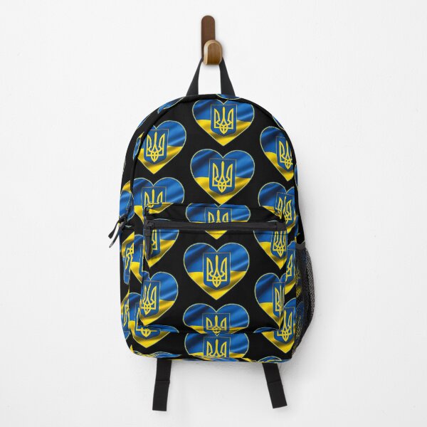 Item preview, flag and coat of arms of Ukraine, trident, heart . for t-shirts, for stickers, for car, for postcards designed and sold by orthodox-icon.