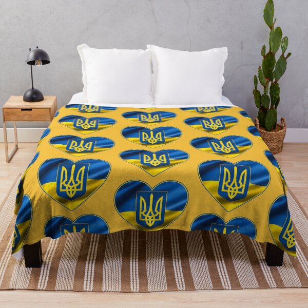 Item preview, flag and coat of arms of Ukraine, trident, heart . for t-shirts, for stickers, for car, for postcards designed and sold by orthodox-icon.