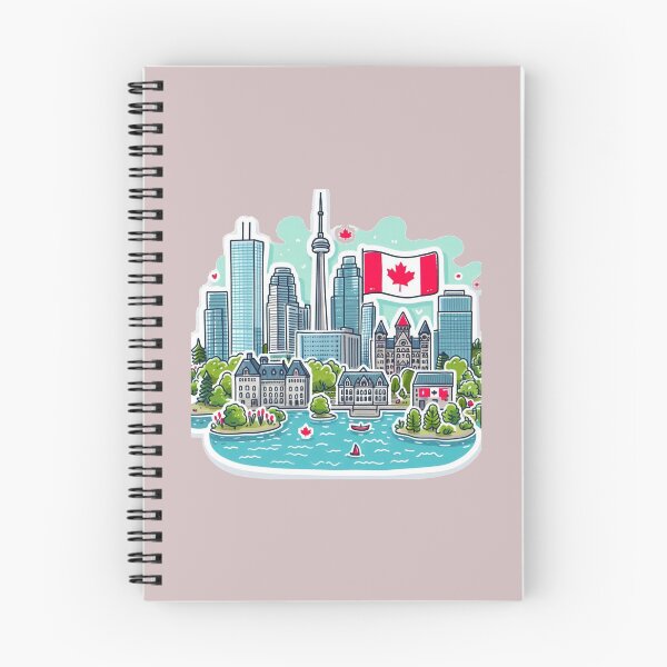 Item preview, Dundas & Queen Toronto Canada Minimalist Watercolor Cityscape Sticker,  designed and sold by PaintMeWorld.