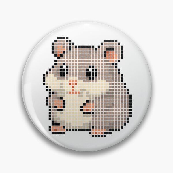 Item preview, Pixeled hamster (blue) designed and sold by Brain Fart Buffet.
