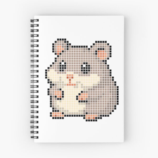 Item preview, Pixeled hamster (blue) designed and sold by Brain Fart Buffet.