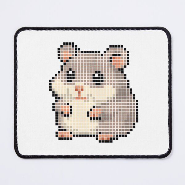 Item preview, Pixeled hamster (blue) designed and sold by Brain Fart Buffet.