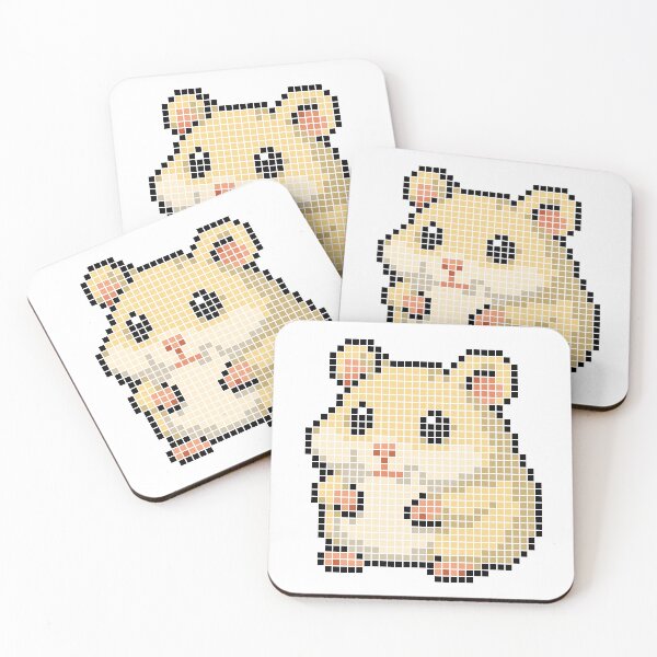 Item preview, Pixeled hamster (Yellow) designed and sold by Brain Fart Buffet.