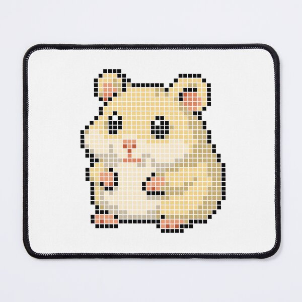 Item preview, Pixeled hamster (Yellow) designed and sold by Brain Fart Buffet.