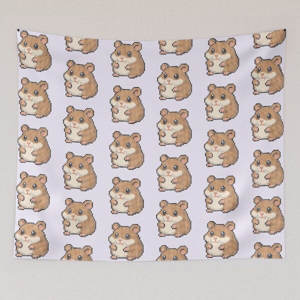 Item preview, Pixeled hamster (cinnamon) designed and sold by Brain Fart Buffet.
