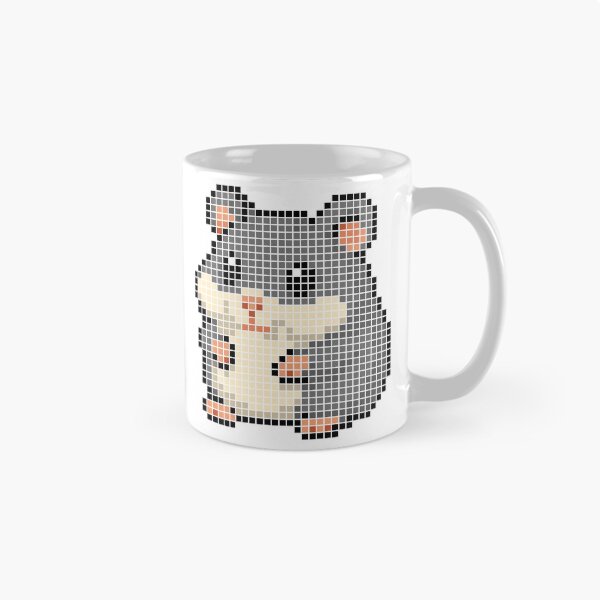 Aperçu de l'œuvre Hamster pixelisé (gris foncé) créée et vendue par Brain Fart Buffet.