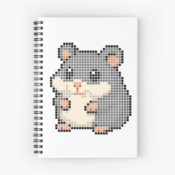 Item preview, Pixeled hamster (dark grey) designed and sold by Brain Fart Buffet.