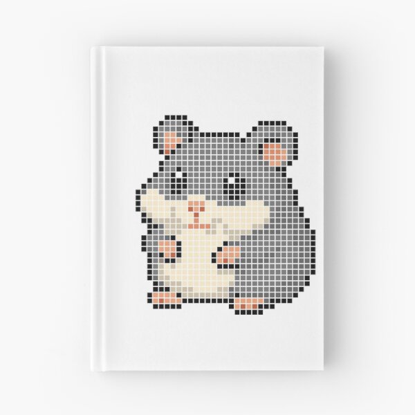 Item preview, Pixeled hamster (dark grey) designed and sold by Brain Fart Buffet.